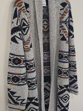Aztec Southwestern Open-Front Women’s Sweater Cardigan
